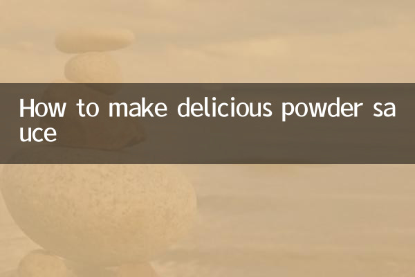 Comment faire une délicieuse sauce en poudre