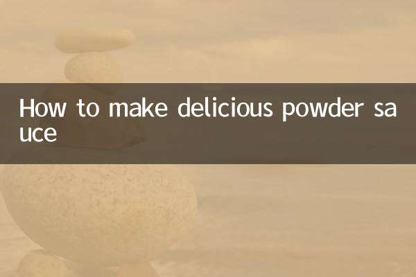 Comment faire une délicieuse sauce en poudre