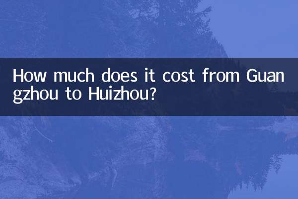 Combien ça coûte de Guangzhou à Huizhou ?