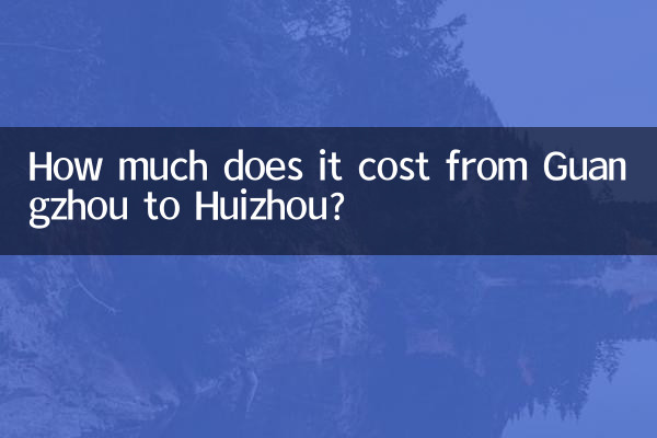 Combien ça coûte de Guangzhou à Huizhou ?