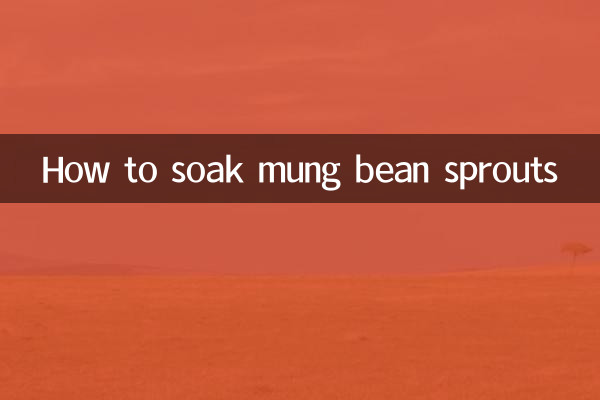 Wie man Mungobohnensprossen einweicht