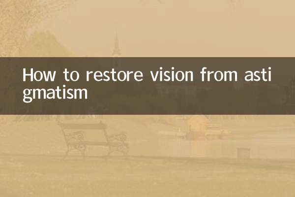 Comment restaurer la vision de l'astigmatisme