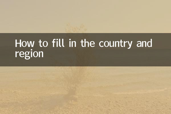 国と地域の記入方法