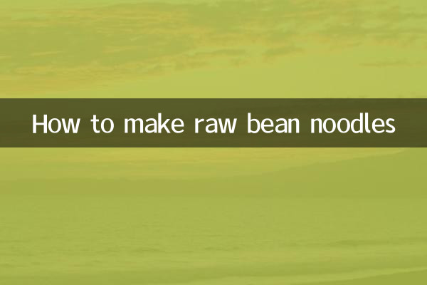 Wie man rohe Bohnennudeln macht