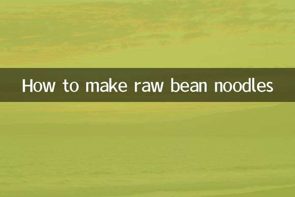 Wie man rohe Bohnennudeln macht