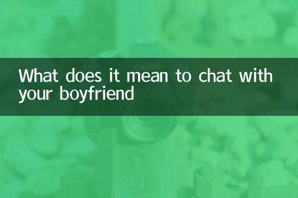 Que signifie discuter avec son petit ami