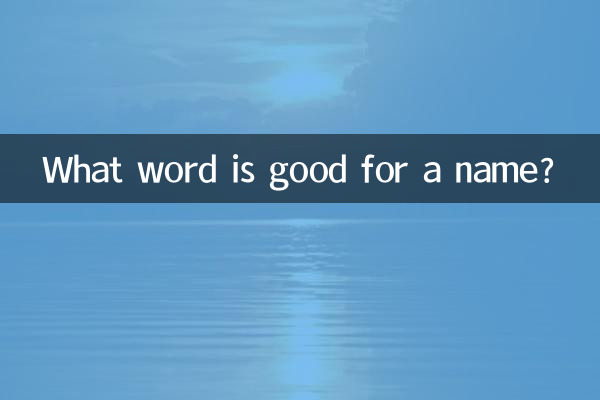 ¿Qué palabra es buena para un nombre?