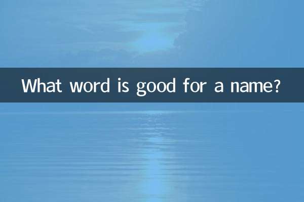 नाम के लिए कौन सा शब्द अच्छा है?