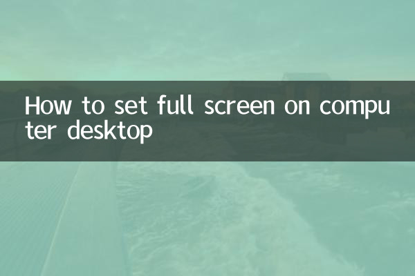 Come impostare lo schermo intero sul desktop del computer