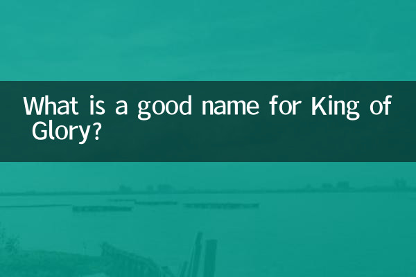 王者荣耀取什么名字好