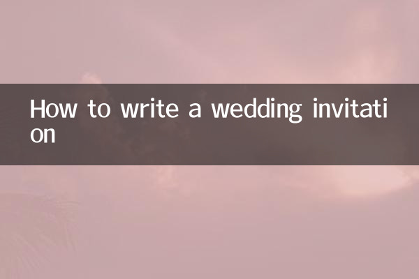 How to write a wedding invitation