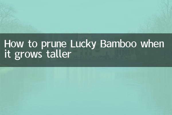 How to prune Lucky Bamboo when it grows taller