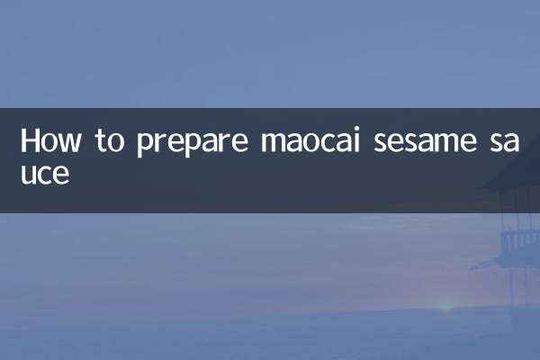 How to prepare maocai sesame sauce