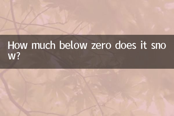 À quelle température en dessous de zéro neige-t-il ?