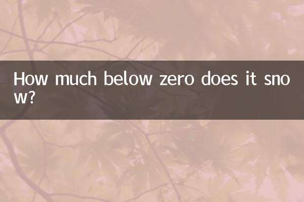 À quelle température en dessous de zéro neige-t-il ?