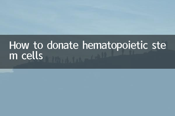 So spenden Sie hämatopoetische Stammzellen