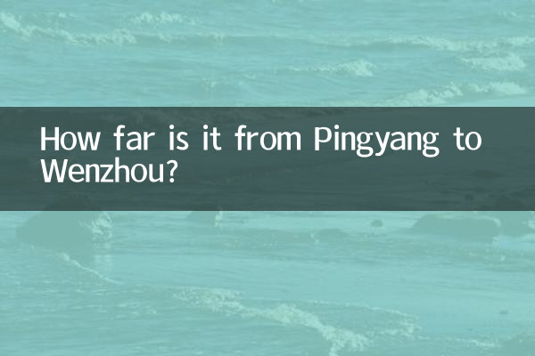Wie weit ist es von Pingyang nach Wenzhou?