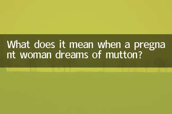 孕妇梦见羊肉是什么意思