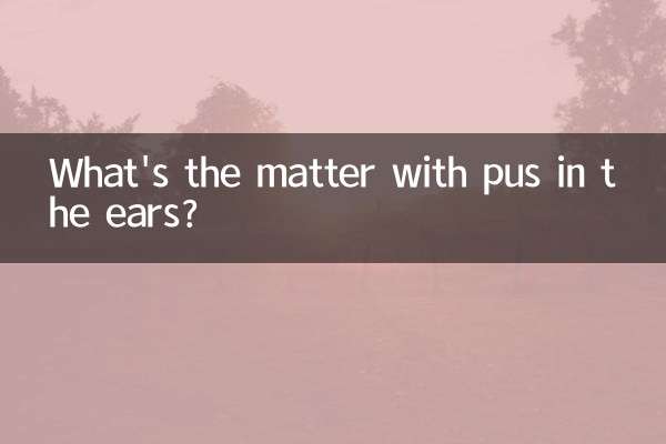 Qual è il problema con il pus nelle orecchie?