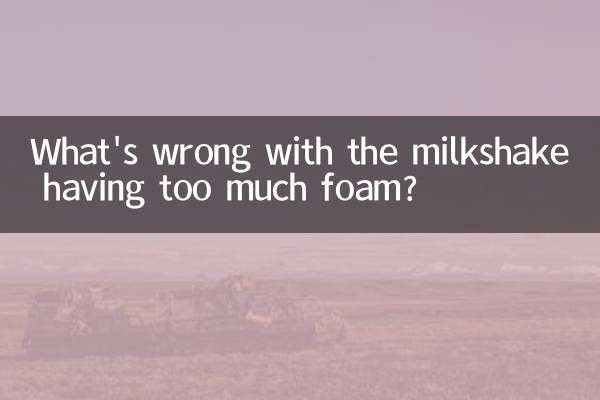 Was ist daran falsch, dass der Milchshake zu viel Schaum hat?