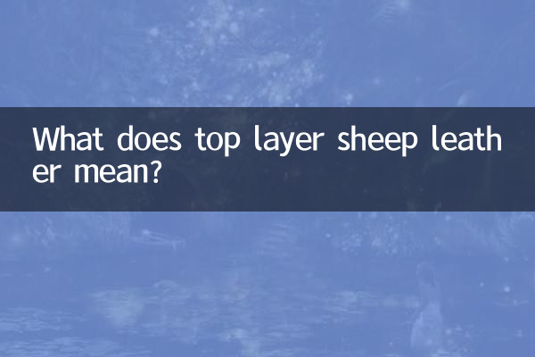 ¿Qué significa piel de oveja de capa superior?