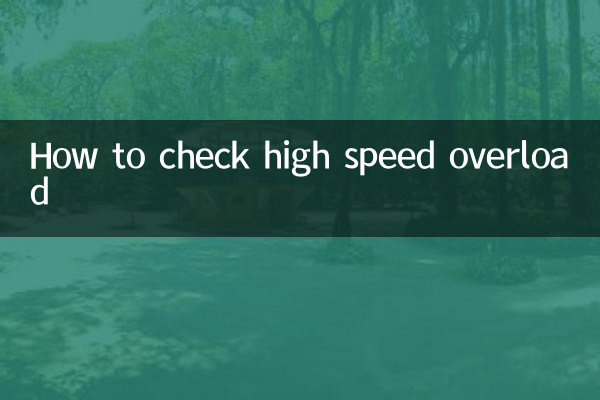 So überprüfen Sie die Überlastung bei hoher Geschwindigkeit