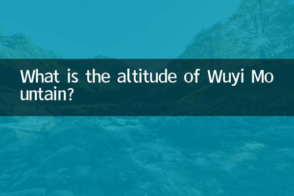 Quelle est l’altitude de la montagne Wuyi ?