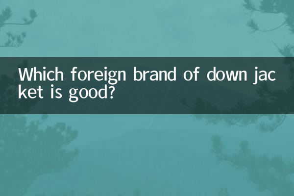 国外什么牌子羽绒服好