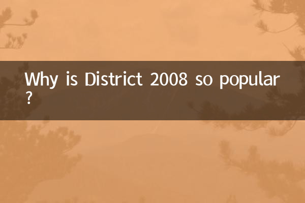¿Por qué es tan popular el Distrito 2008?