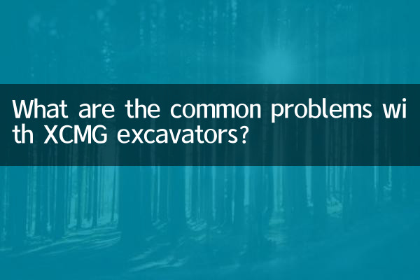 Quais são os problemas comuns das escavadeiras XCMG?