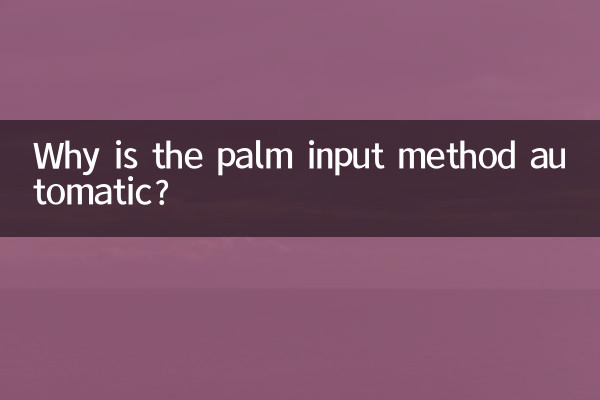 Perché il metodo di immissione tramite palmo è automatico?