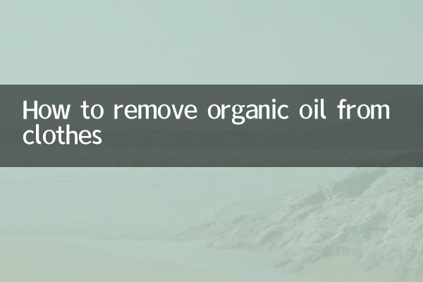 Come rimuovere l'olio biologico dai vestiti