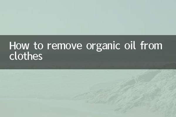 Come rimuovere l'olio biologico dai vestiti