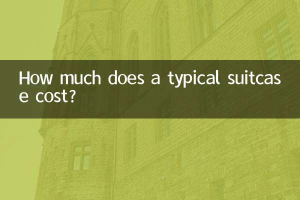 একটি সাধারণ স্যুটকেসের দাম কত?