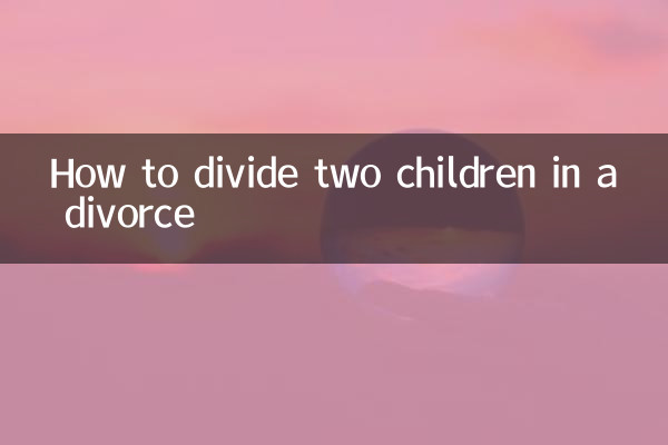 兩個孩子離婚怎麼分
