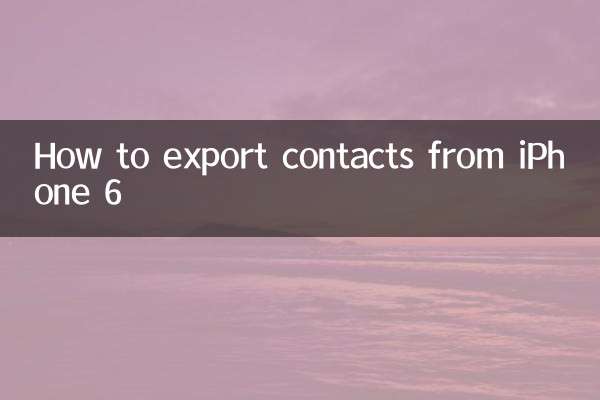 Как экспортировать контакты с iPhone 6