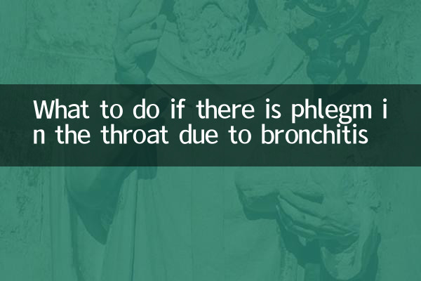What to do if there is phlegm in the throat due to bronchitis