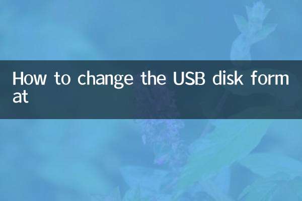 How to change the USB disk format