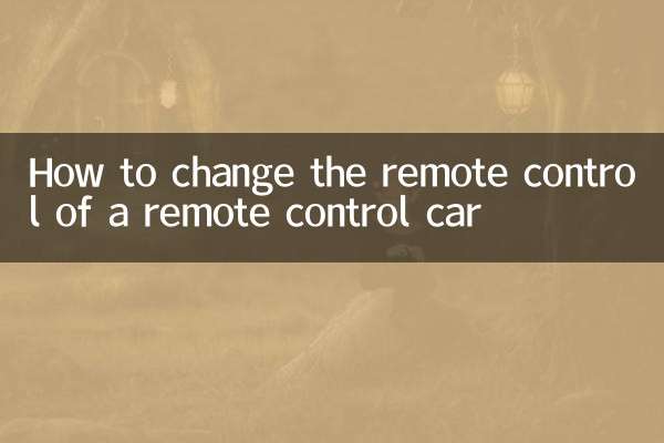 Comment changer la télécommande d'une voiture télécommandée
