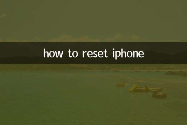 how to reset iphone