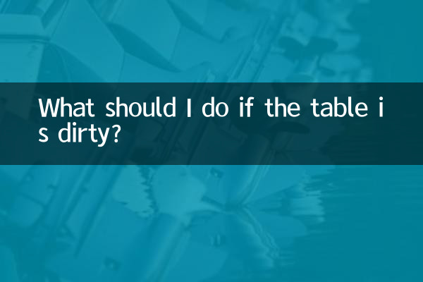 Cosa devo fare se il tavolo è sporco?