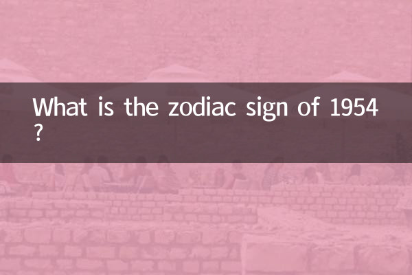 Quel est le signe du zodiaque de 1954 ?