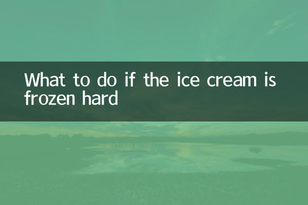 Cosa fare se il gelato è congelato duro