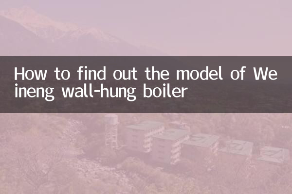 Como descobrir o modelo da caldeira suspensa Weineng