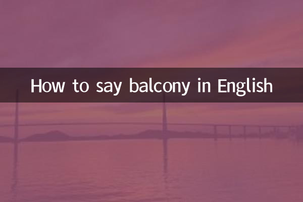 Cómo se dice balcón en inglés