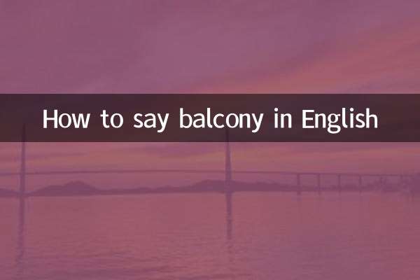 Comment dire balcon en anglais