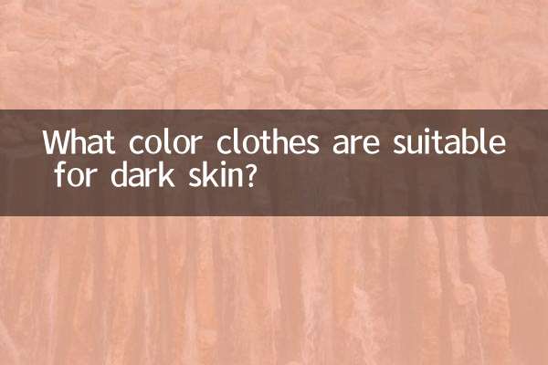 ¿Qué color de ropa es adecuado para pieles oscuras?