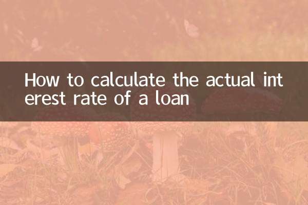How to calculate the actual interest rate of a loan