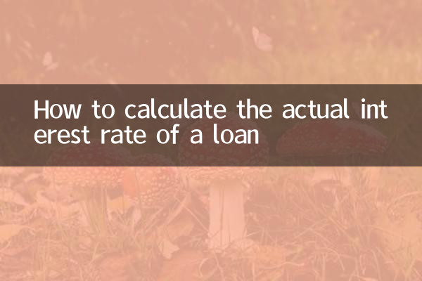 How to calculate the actual interest rate of a loan