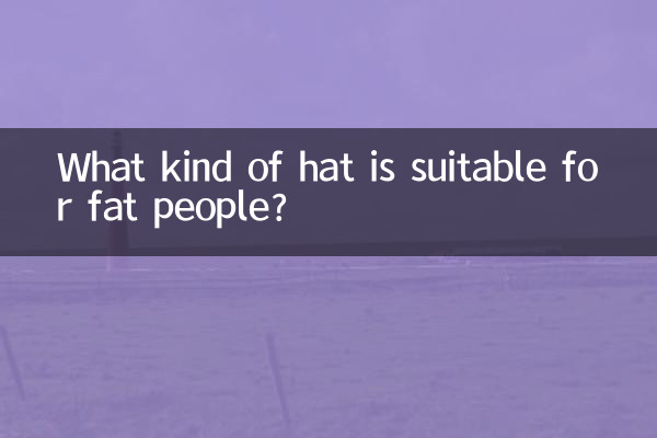 太っている人にはどんな帽子が似合うでしょうか？